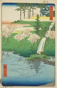 Chiyogaike-Teich, Meguro, Nr. 23 aus der Serie "Hundert berühmte Ansichten von Edo"