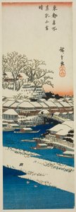 Klares Wetter nach Schnee am Matsuchi-Hügel (Matsuchiyama no yukibare), aus der Serie "Berühmte Ansichten der östlichen Hauptstadt (Toto meisho)" von Utagawa Hiroshige