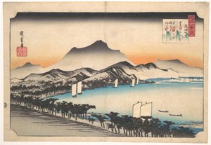 Aufklarendes Wetter bei Awazu von Utagawa Hiroshige