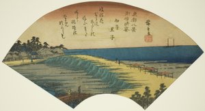 Aufklarendes Wetter bei Susaki (Susaki seiran), aus der Serie "Acht Ansichten der östlichen Hauptstadt (Toto hakkei)" von Utagawa Hiroshige