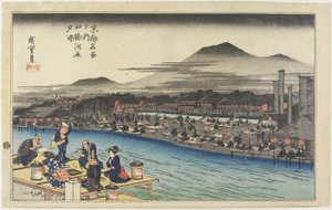 Abendkühlung am Shijo-Flussufer, ca. 1834