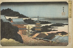 Menschenmengen auf dem Jahrmarkt am Kinryuzan-Tempel in Asakusa, aus der Serie "Berühmte Orte in der östlichen Hauptstadt"