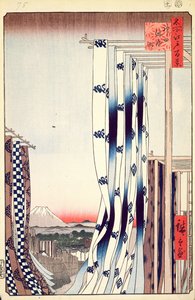 Färberviertel, Kanda, Nr. 75 aus Einhundert berühmte Ansichten von Edo, 1856 von Utagawa Hiroshige