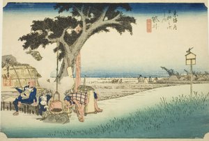 Fukuroi: Teestand, aus der Serie "Dreiundfünfzig Stationen des Tokaido"