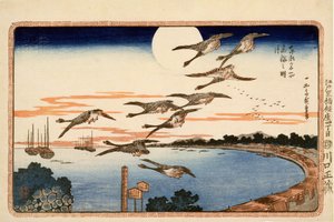 Vollmond in Takanawa, aus Berühmte Orte in der östlichen Hauptstadt von Edo, ca. 1832 von Utagawa Hiroshige