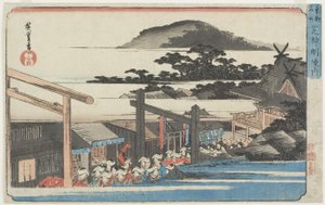 Grund des Shinmei-Schreins von Shiba, 1832-1834