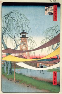 Hatsune-Reitplatz, Bakuro-cho, Nr. 6 aus Einhundert Ansichten von Edo, 1857