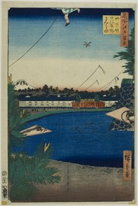 Hibiya und Soto-Sakurada von Yamashita-cho, aus der Serie "Hundert berühmte Ansichten von Edo" von Utagawa Hiroshige
