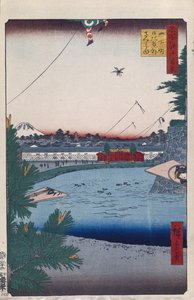 Hibiya und Soto-Sakurada von Yamashita-cho Einhundert berühmte Ansichten von Edo, 1856-1858 von Utagawa Hiroshige