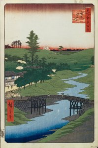 Hiroo am Furukawa-Fluss, Hundert berühmte Ansichten von Edo, 1856-1858 von Utagawa Hiroshige