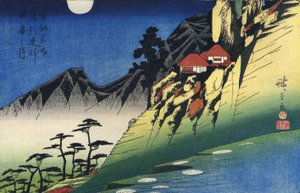 Mond über Berglandschaft von Utagawa Hiroshige