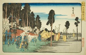 Inari-Schrein in Oji (Oji Inari no yashiro), aus der Serie "Berühmte Orte in Edo (Koto meisho)"