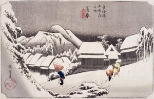 Kambara, aus Dreiundfünfzig Stationen auf der Tokaido-Straße, ca. 1834 von Utagawa Hiroshige