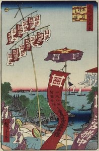 Kanasugi Brücke, Shibaura, Juli 1857