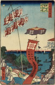 Kanasugi-Brücke, Shibaura, Juli 1857