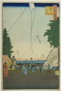 Kasumigaseki, aus der Serie „Hundert berühmte Ansichten von Edo (Meisho Edo hyakkei)“