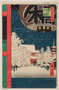 Kinryūzan-Tempel, Asakusa, aus der Serie „Hundert berühmte Ansichten von Edo“ von Utagawa Hiroshige