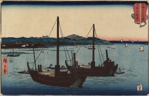 Kisarazu in der Provinz Kazusa, Juli 1858 von Utagawa Hiroshige