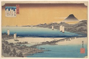 Lange Brücke von Seta von Utagawa Hiroshige