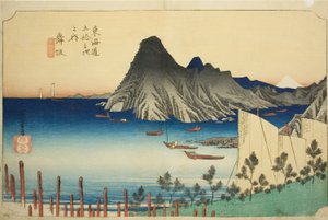 Maisaka: Blick auf Imagiri, aus der Serie "Dreiundfünfzig Stationen des Tokaido," auch bekannt als der Hoeido Tokaido