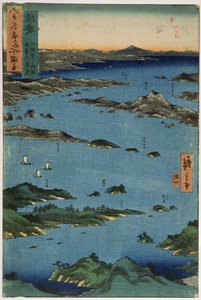 Mutsu Provinz: Landschaft bei Matsushima, aus der Serie 