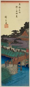 Myoken-Tempel in Yanagishima (Yanagishima Myoken), aus der Serie "Berühmte Orte in der östlichen Hauptstadt (Toto meisho)" von Utagawa Hiroshige