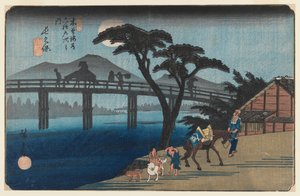 Nagakubo, Nr. 28, aus der Serie Neunundsechzig Stationen der Kisokaido-Straße von Utagawa Hiroshige
