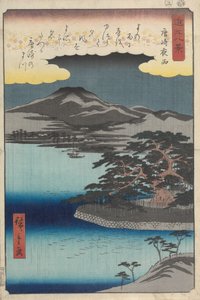 Nachtregen in Karasaki von Utagawa Hiroshige