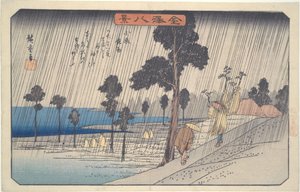Nachtregen in Koizumi, aus der Serie Acht Ansichten von Kanazawa