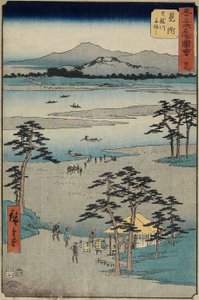 Nr. 29 Fähre auf dem Tenryu-Fluss, Mitsuke, Juli 1855