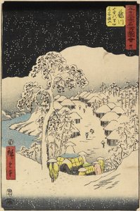 Nr. 38 Yamanaka Dorf in Fujikawa, Juli 1855