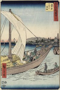 Nr.43 Fähre bei Shichiri Beach, Kuwana, Juli 1855