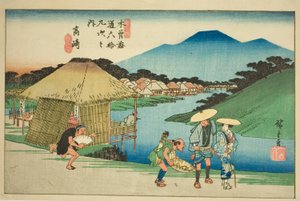 Nr. 14: Takasaki, aus der Serie "Neunundsechzig Stationen des Kisokaido (Kisokaido rokujukyu tsugi no uchi)"