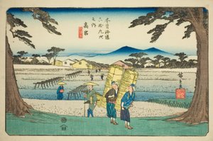 Nr. 65: Takamiya, aus der Serie "Neunundsechzig Stationen des Kisokaido" von Utagawa Hiroshige
