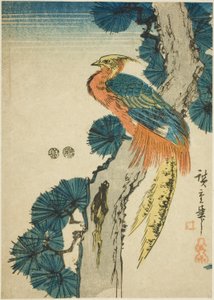 Fasan und Kiefer von Utagawa Hiroshige