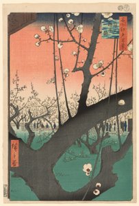 Pflaumengarten in Kameido, aus der Serie "Hundert berühmte Ansichten von Edo"
