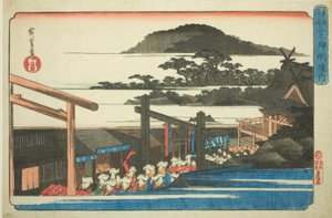 Bezirk des Shiba Shinmei Schreins (Shiba Shinmei keidai), aus der Serie "Berühmte Orte in der östlichen Hauptstadt (Toto meisho)"