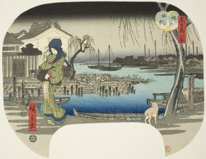 Rückkehrende Segel in Sakai (Sakai no kihan), aus der Serie „Acht Ansichten aus dem Schatz der loyalen Gefolgsleute (Chushingura hakkei)“