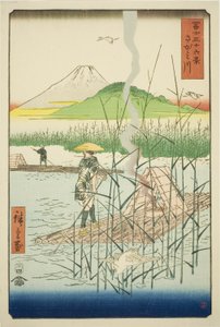 Sagami-Fluss, aus der Serie "36 Ansichten des Berges Fuji"