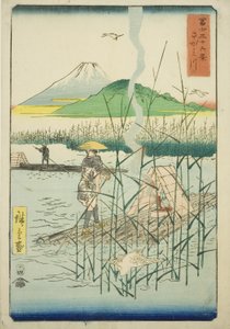 Sagami-Fluss, aus der Serie "Sechsunddreißig Ansichten des Berges Fuji"