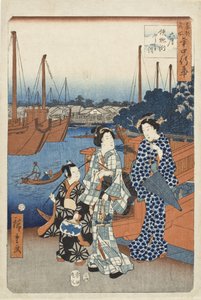 Sechster Monat, Besuch zur Ansicht des Fuji, Teppozu von Utagawa Hiroshige