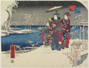 Schnee in Akashi, Januar 1854