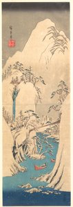 Verschneite Schlucht von Utagawa Hiroshige