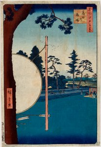 Die Pferderennbahn in Takata Einhundert berühmte Ansichten von Edo, 1856-1858 von Utagawa Hiroshige