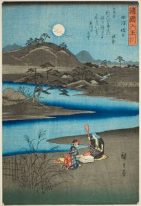 Der Kinuta-Juwelenfluss in der Provinz Settsu (Settsu Kinuta), aus der Serie "Sechs Juwelenflüsse in den verschiedenen Provinzen (Shokoku Mu Tamagawa)"