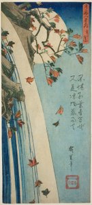 Der Mond durch Blätter gesehen, aus der Serie "Achtundzwanzig Ansichten des Mondes" von Utagawa Hiroshige