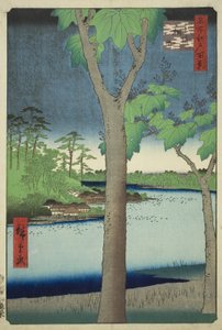 Der Paulownia-Hain in Akasaka, aus der Serie "Hundert berühmte Ansichten von Edo" von Utagawa Hiroshige