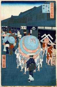 Ansicht der ersten Straße auf Nihonbashidori Hundert berühmte Ansichten von Edo von Utagawa Hiroshige