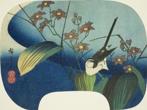 Bachstelze und Monochoria von Utagawa Hiroshige