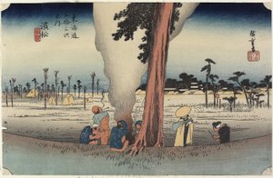 Winterszene, Hamamatsu, um 1833